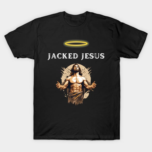 Jacked Jesus holy tee T-Shirt by vaporgraphic